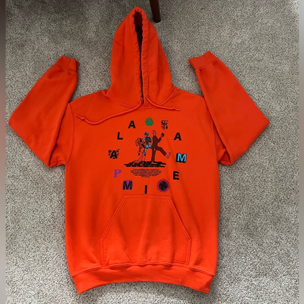 Tame Impala official tour concert sweatshirt hoodie bright orange Small